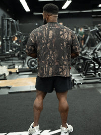 Bxactiv Dark Camo Boxy-Oversized Tee (Size up for more Oversized Fit)